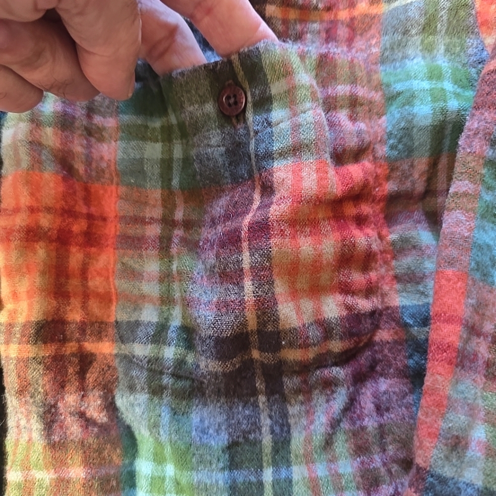 Pendleton Elbow Patch Plaid Trail 100% Wool Flann… - image 5